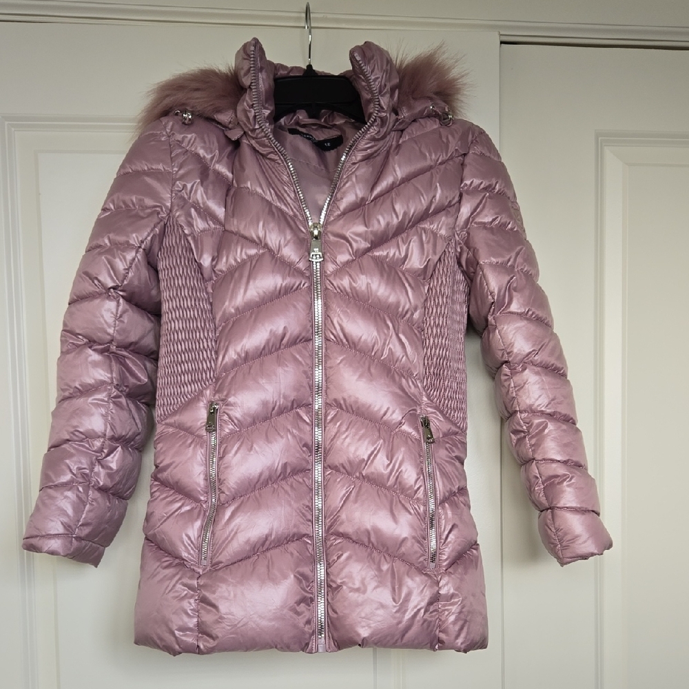 Kenneth Cole Dusty Pink Puffer Jacket